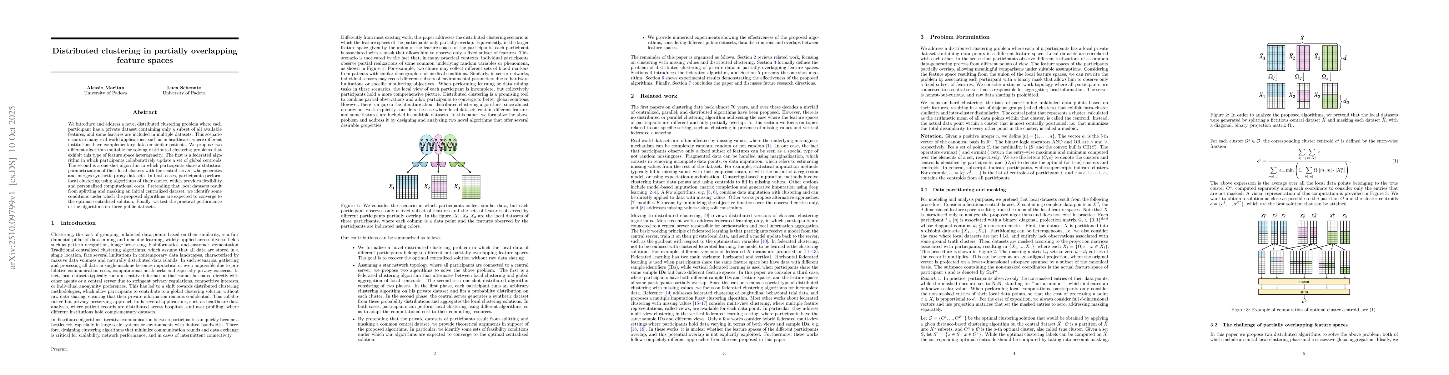 Thumbnail for Distributed clustering in partially overlapping feature spaces