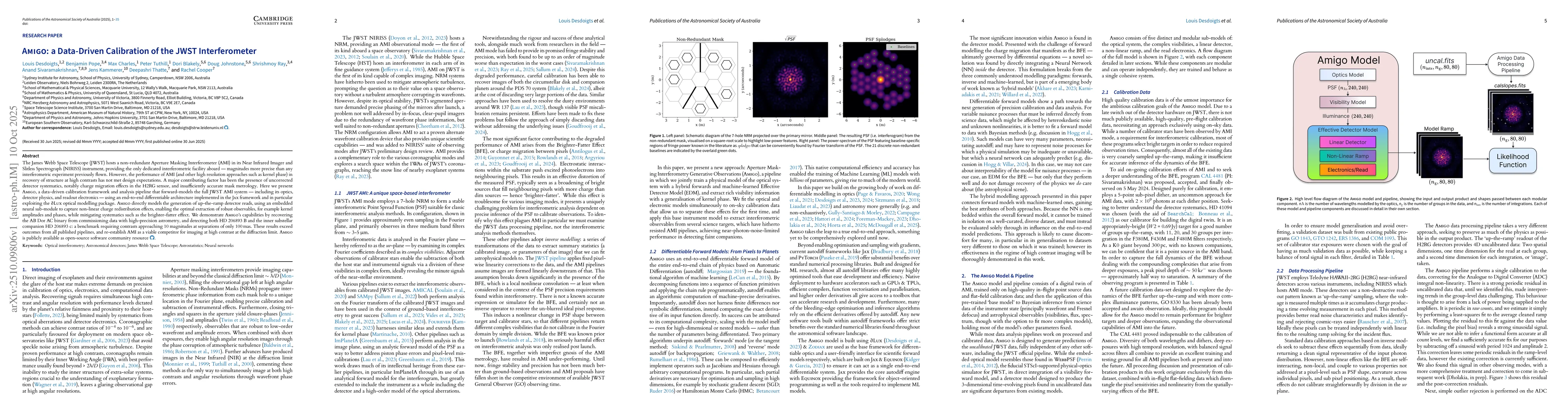 Thumbnail for AMIGO: a Data-Driven Calibration of the JWST Interferometer