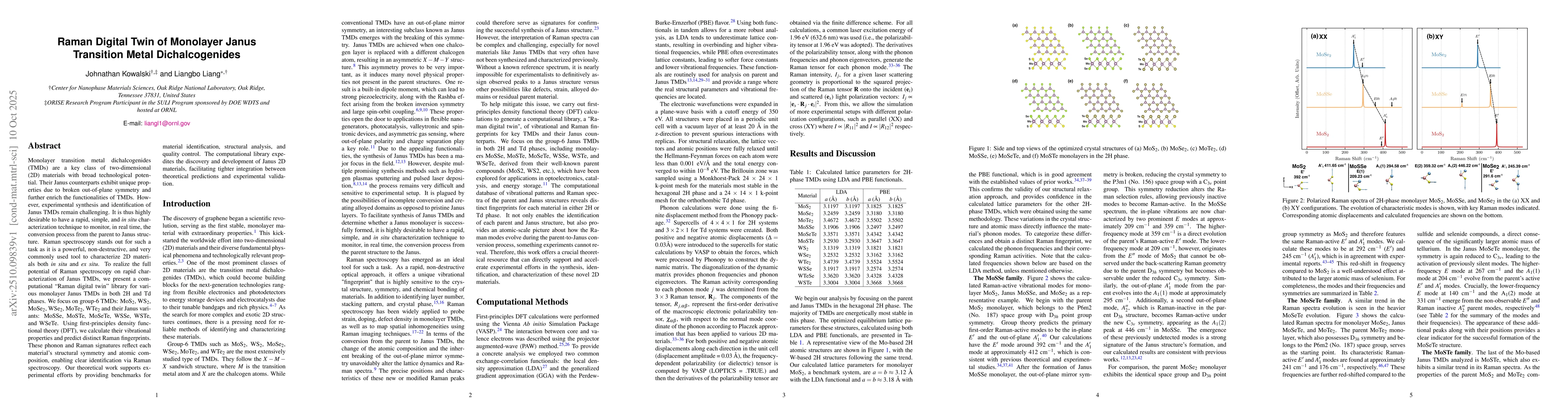 Thumbnail for Raman Digital Twin of Monolayer Janus Transition Metal Dichalcogenides