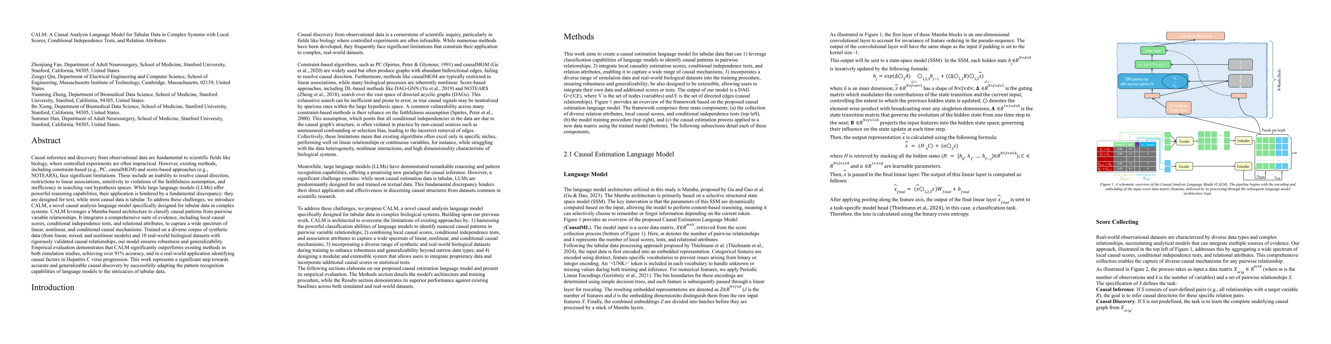 Thumbnail for CALM: A Causal Analysis Language Model for Tabular Data in Complex
  Systems with Local Scores, Conditional Independence Tests, and Relation
  Attributes