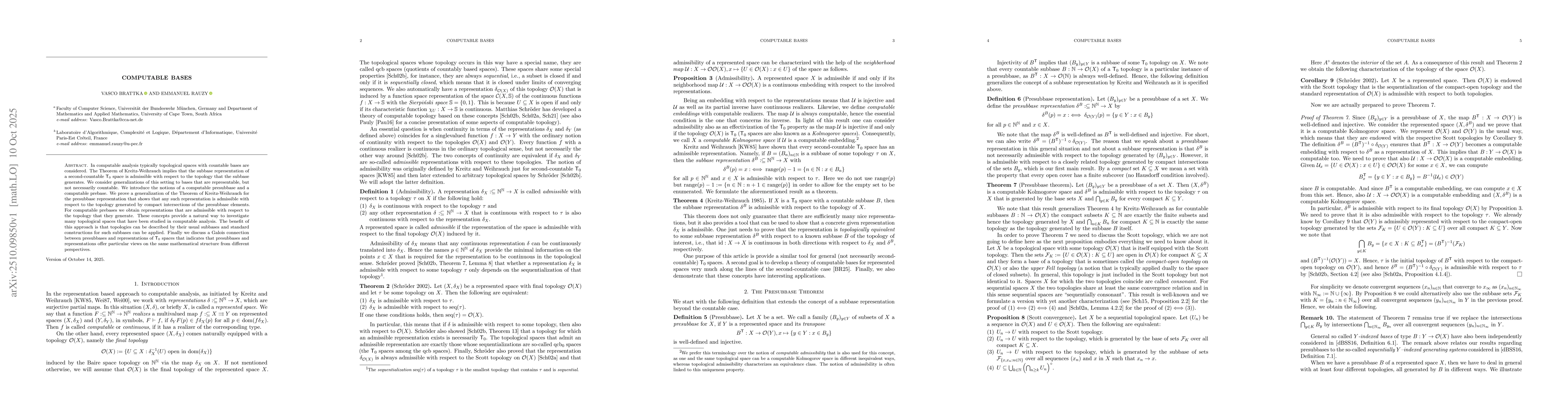 Thumbnail for Computable Bases