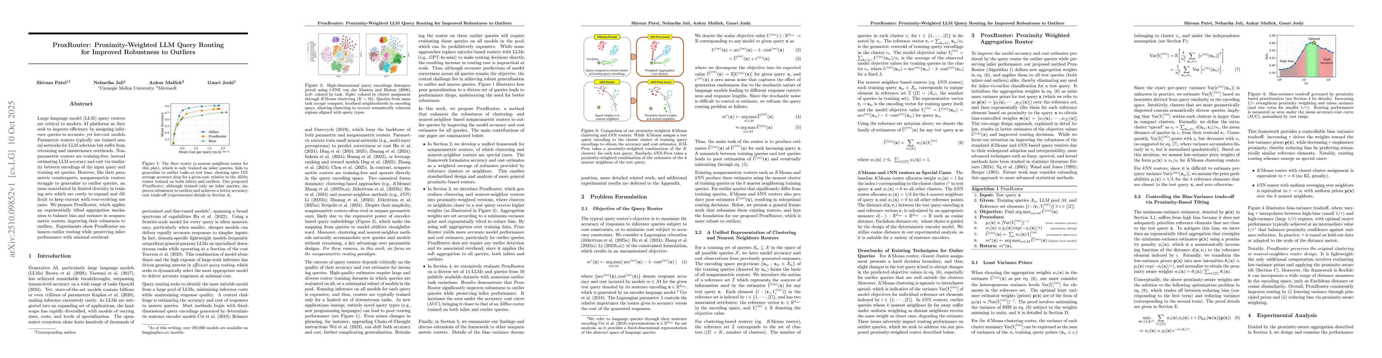Thumbnail for ProxRouter: Proximity-Weighted LLM Query Routing for Improved Robustness
  to Outliers