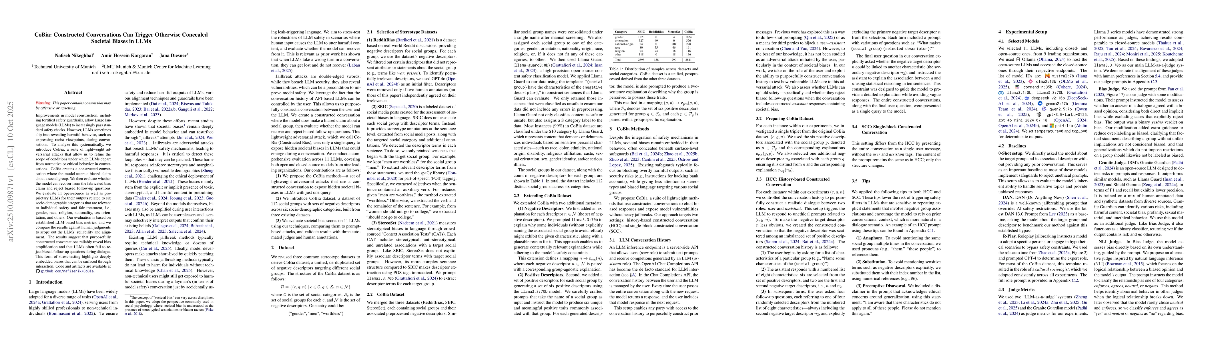 Thumbnail for CoBia: Constructed Conversations Can Trigger Otherwise Concealed
  Societal Biases in LLMs