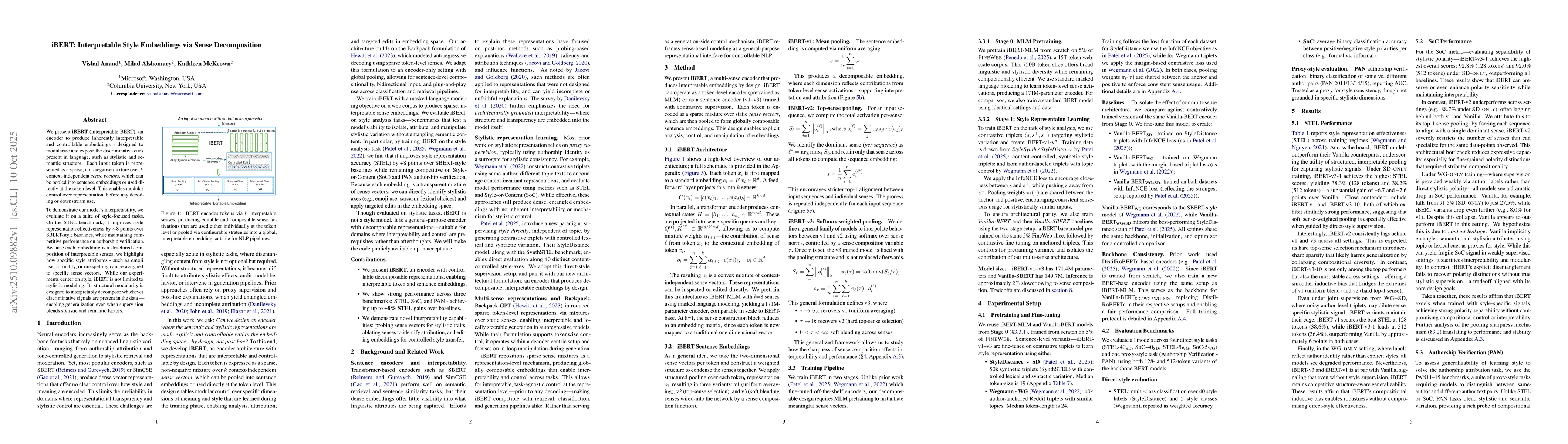 Thumbnail for iBERT: Interpretable Style Embeddings via Sense Decomposition