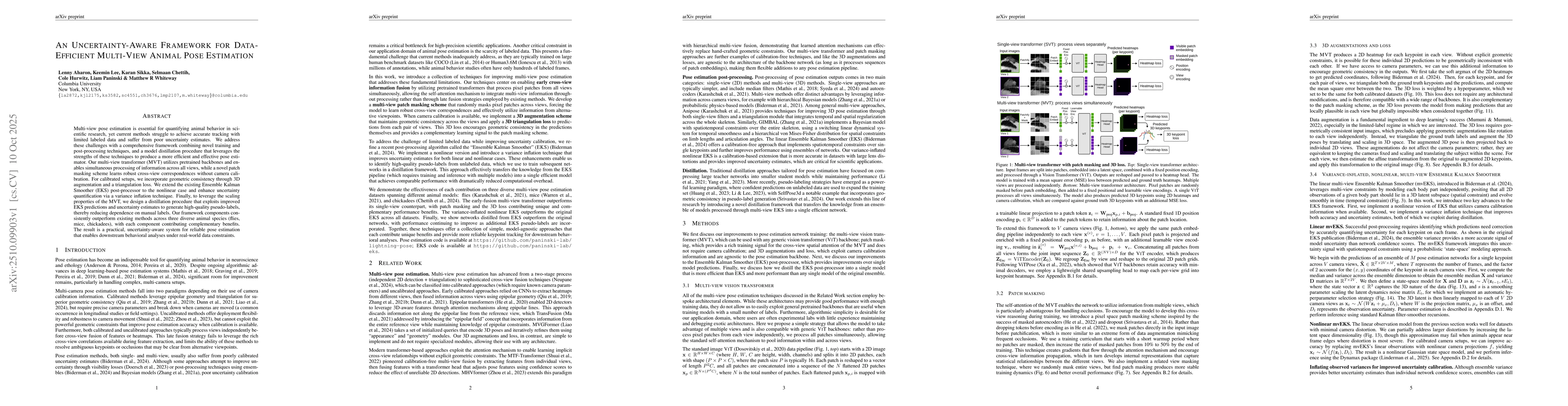 Thumbnail for An uncertainty-aware framework for data-efficient multi-view animal pose
  estimation