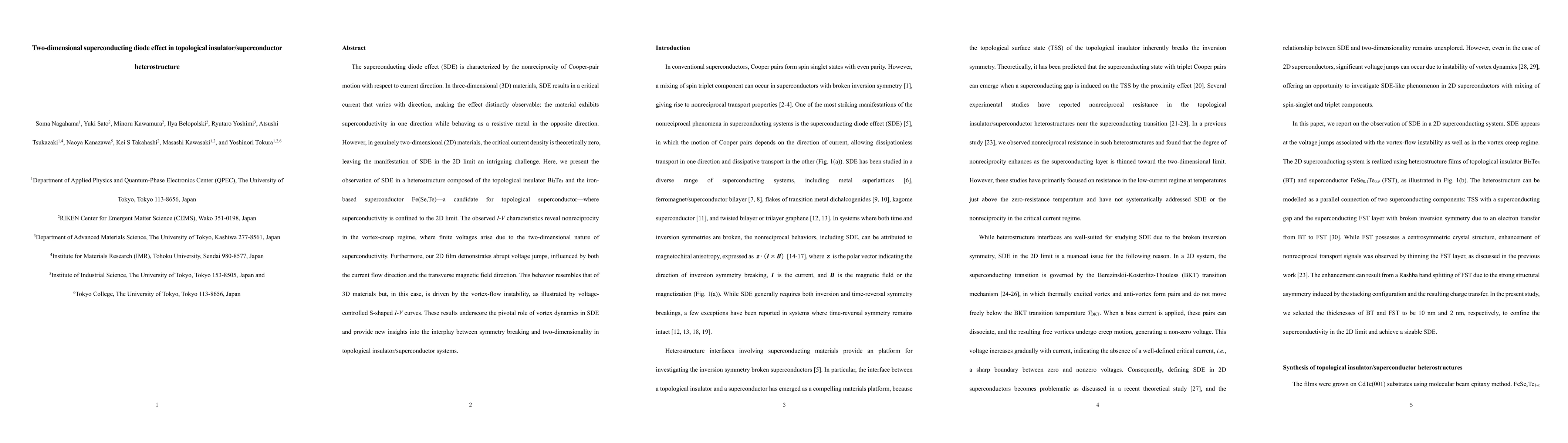 Thumbnail for Two-dimensional superconducting diode effect in topological
  insulator/superconductor heterostructure