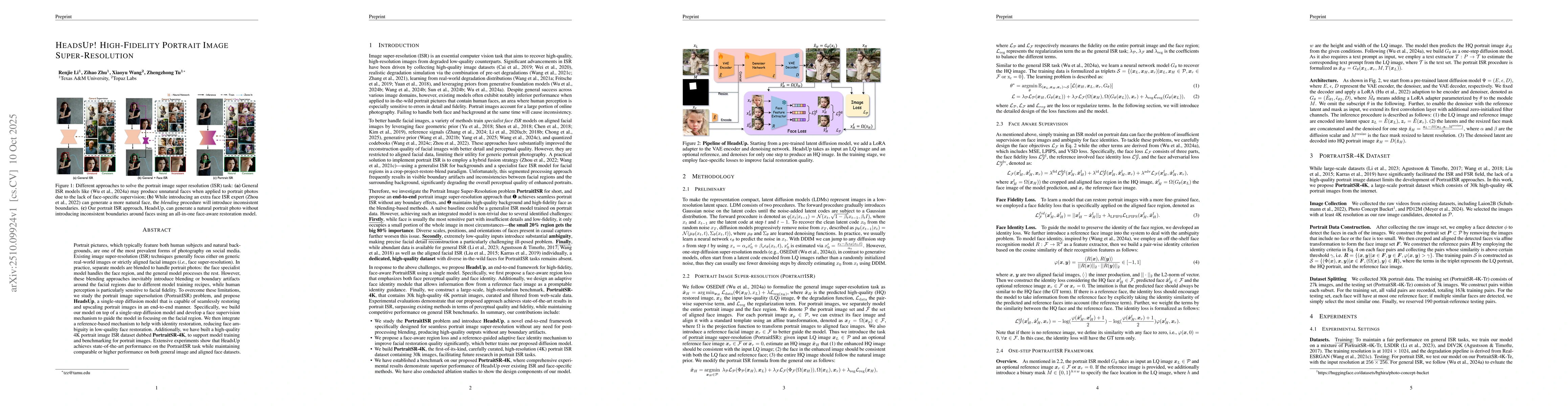 Thumbnail for HeadsUp! High-Fidelity Portrait Image Super-Resolution