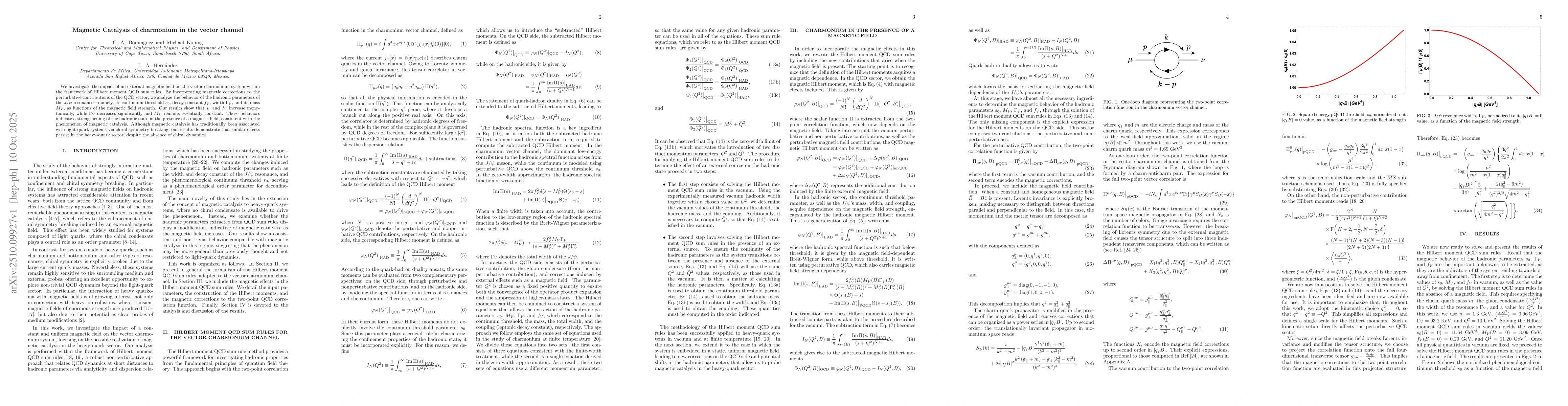 Thumbnail for Magnetic Catalysis of charmonium in the vector channel