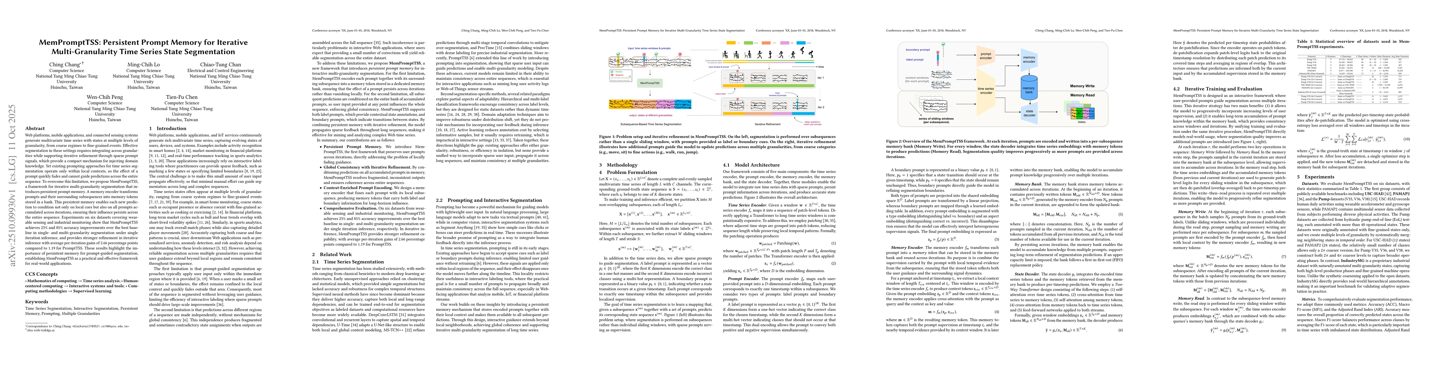 Thumbnail for MemPromptTSS: Persistent Prompt Memory for Iterative Multi-Granularity
  Time Series State Segmentation
