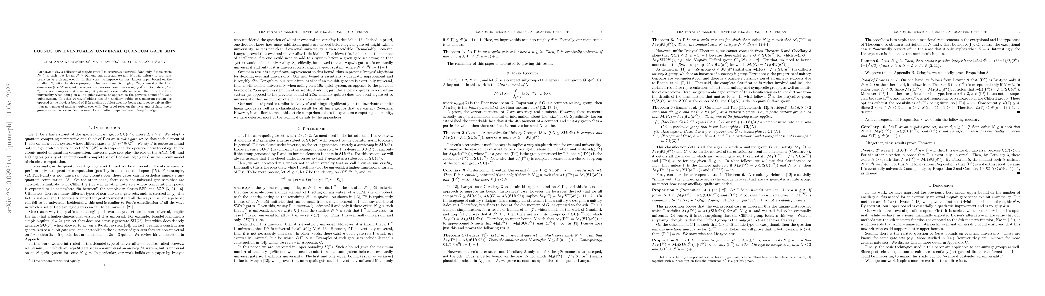 Thumbnail for Bounds on Eventually Universal Quantum Gate Sets