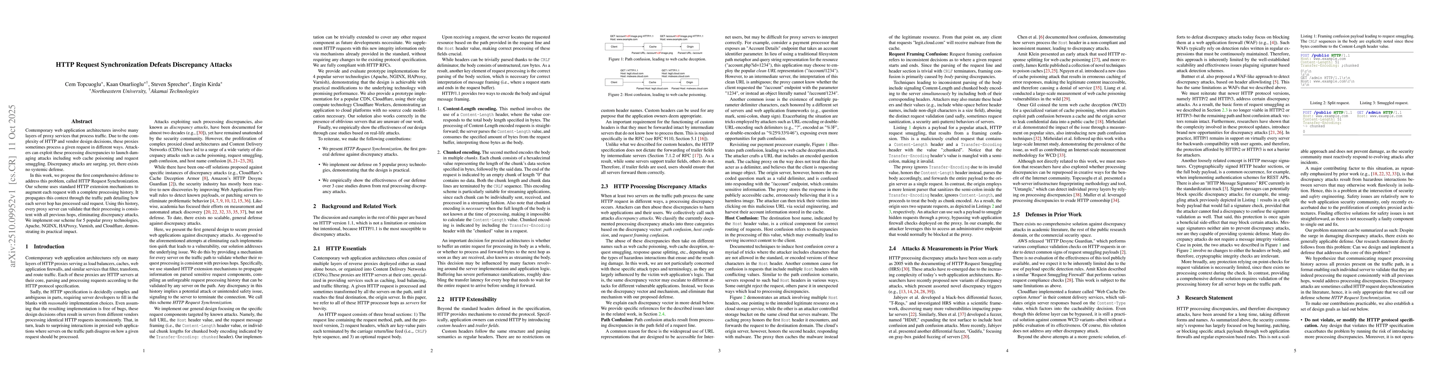 Thumbnail for HTTP Request Synchronization Defeats Discrepancy Attacks
