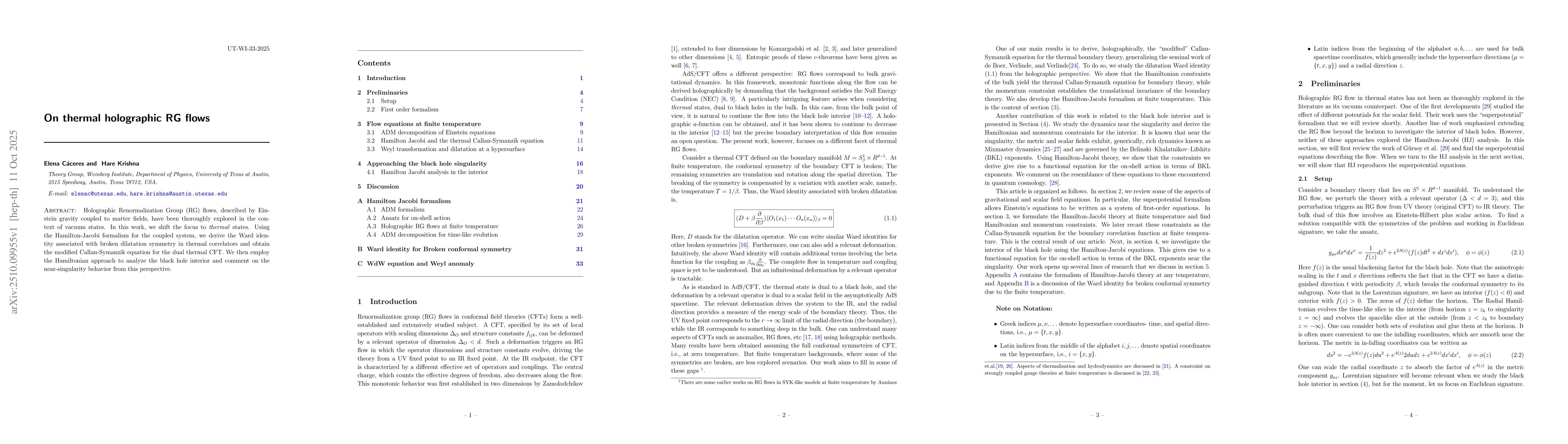 Thumbnail for On thermal holographic RG flows