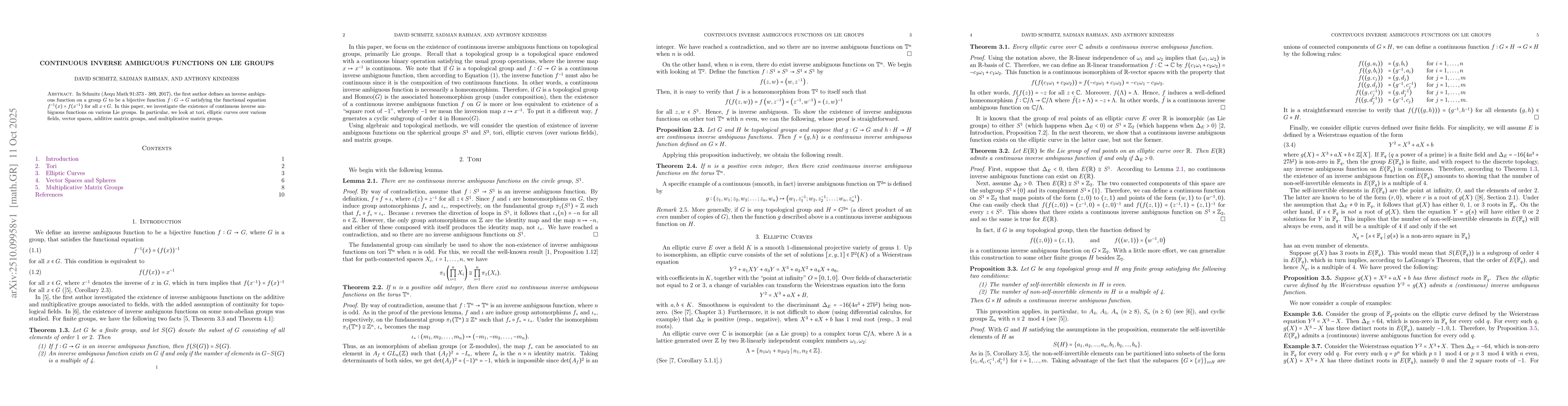 Thumbnail for Continuous Inverse Ambiguous Functions on Lie Groups