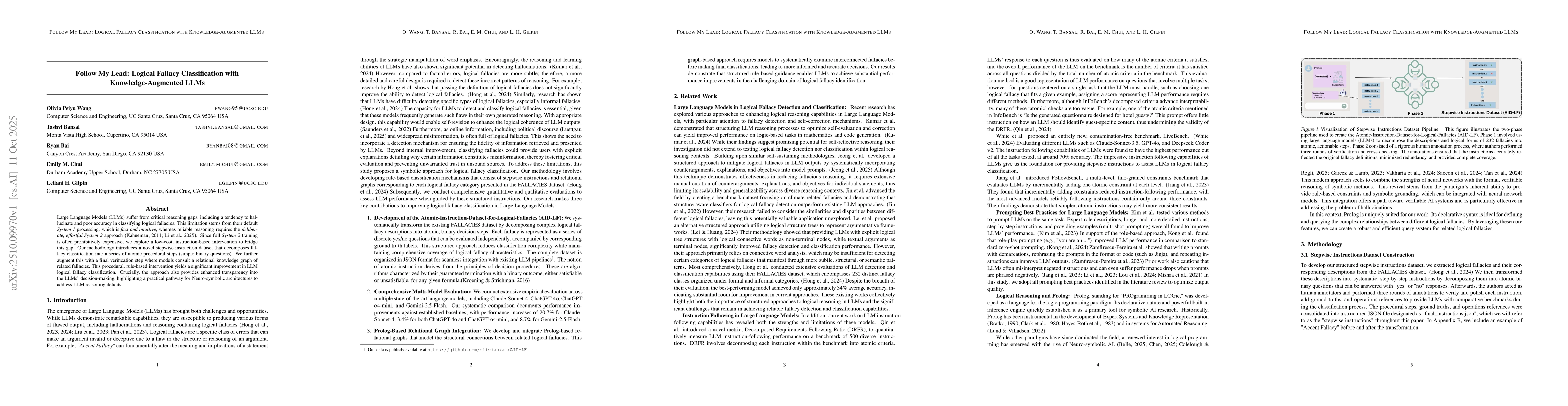 Thumbnail for Follow My Lead: Logical Fallacy Classification with Knowledge-Augmented
  LLMs