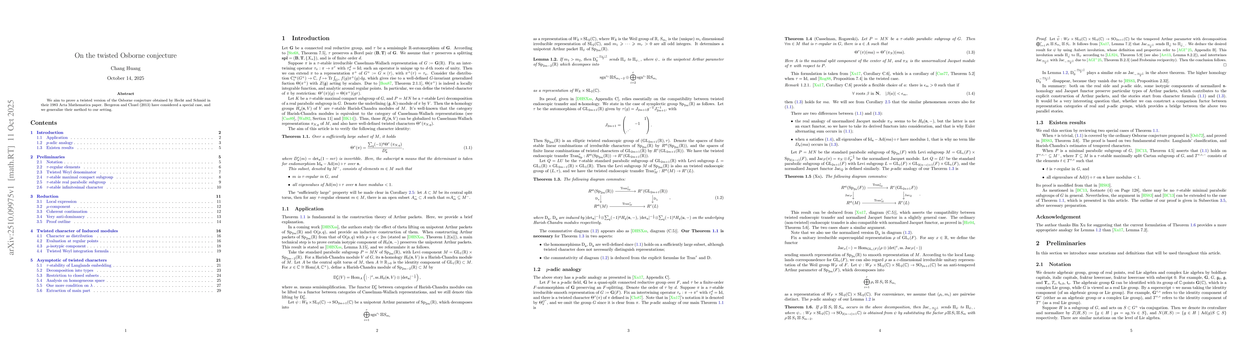 Thumbnail for On the twisted Osborne conjecture