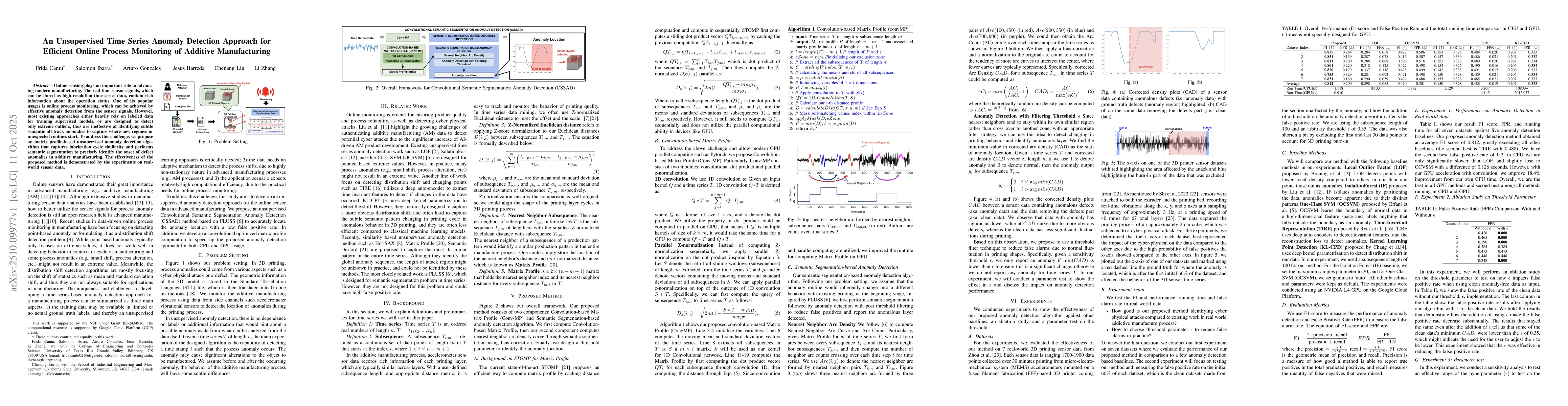 Thumbnail for An Unsupervised Time Series Anomaly Detection Approach for Efficient
  Online Process Monitoring of Additive Manufacturing