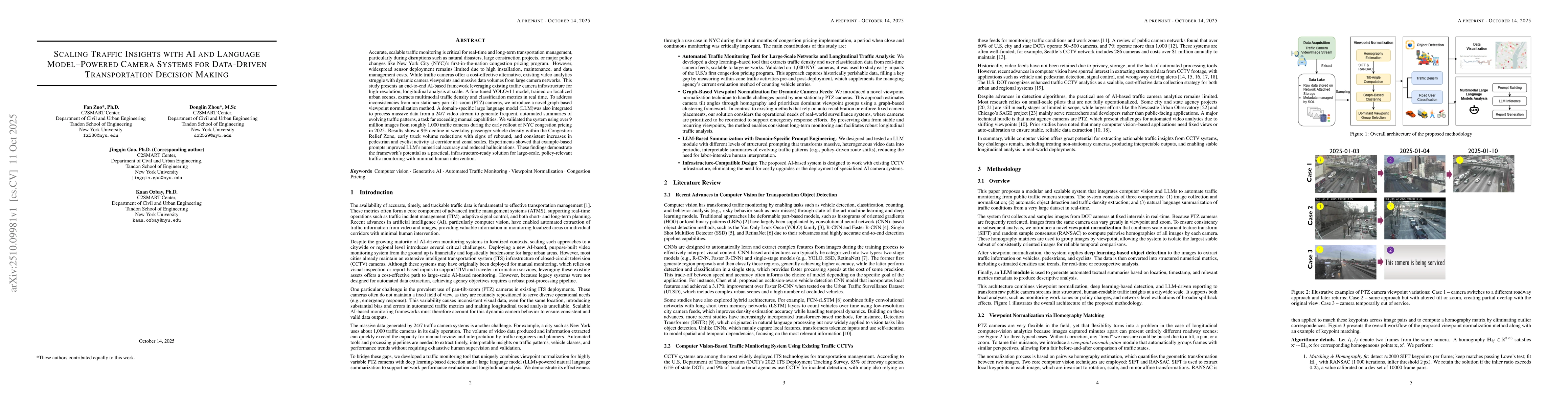 Thumbnail for Scaling Traffic Insights with AI and Language Model-Powered Camera
  Systems for Data-Driven Transportation Decision Making