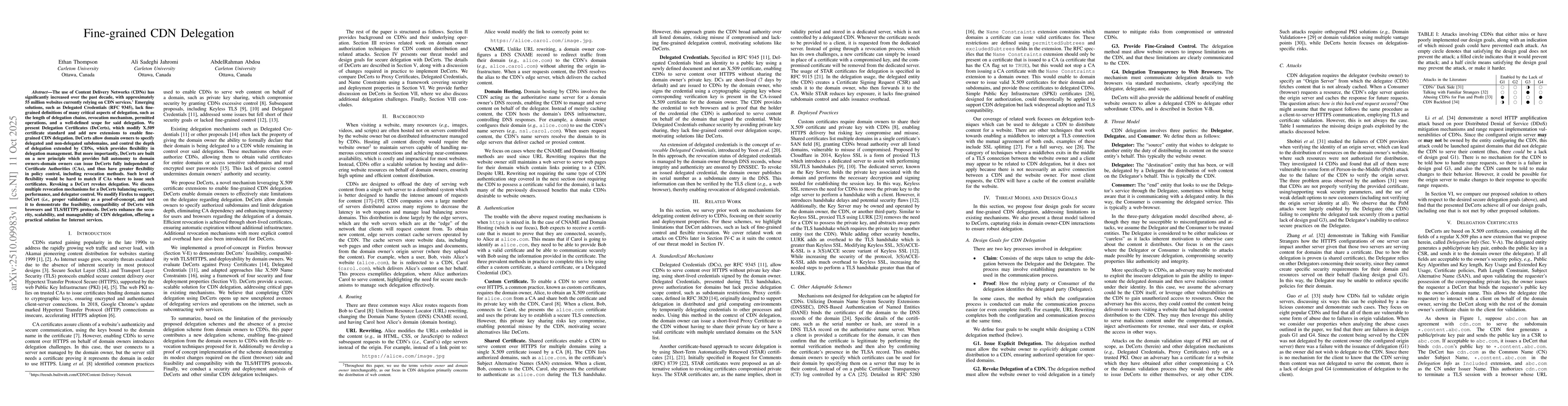 Thumbnail for Fine-grained CDN Delegation