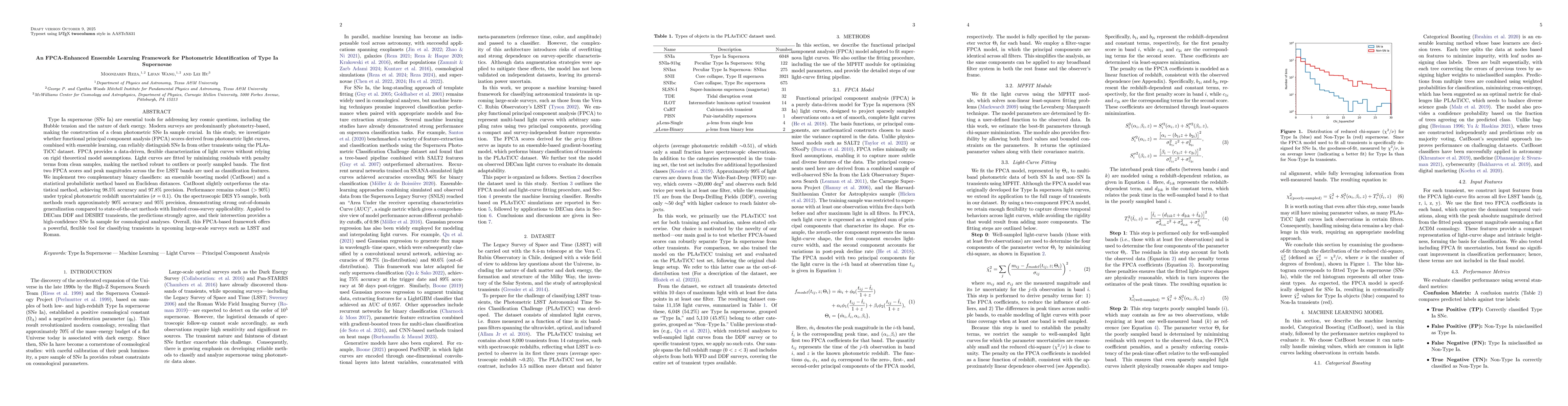 Thumbnail for An FPCA-Enhanced Ensemble Learning Framework for Photometric
  Identification of Type Ia Supernovae