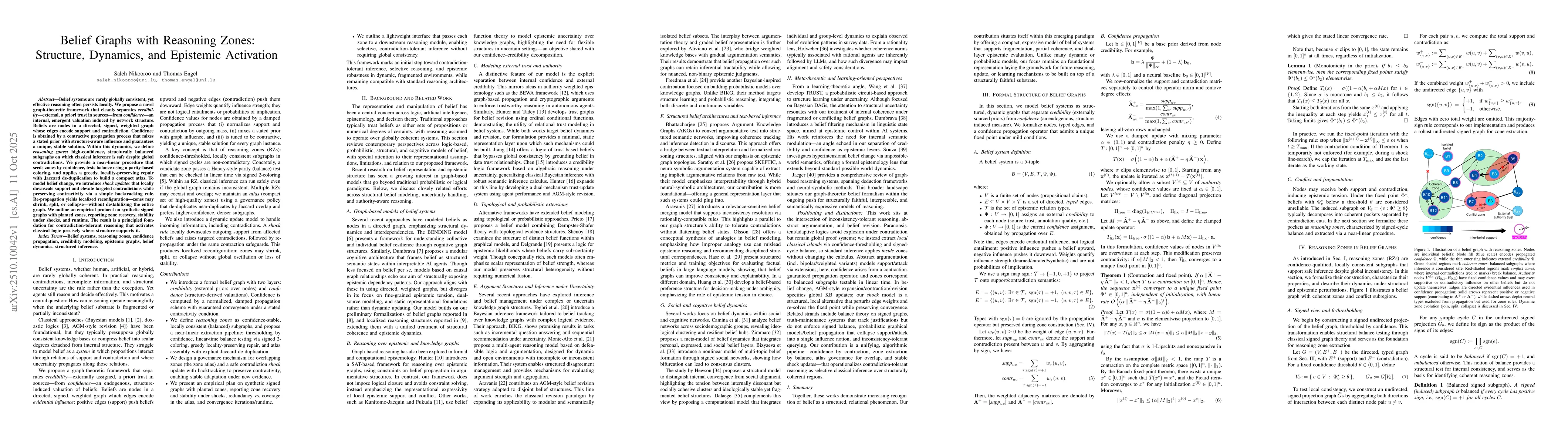 Thumbnail for Belief Graphs with Reasoning Zones: Structure, Dynamics, and Epistemic
  Activation