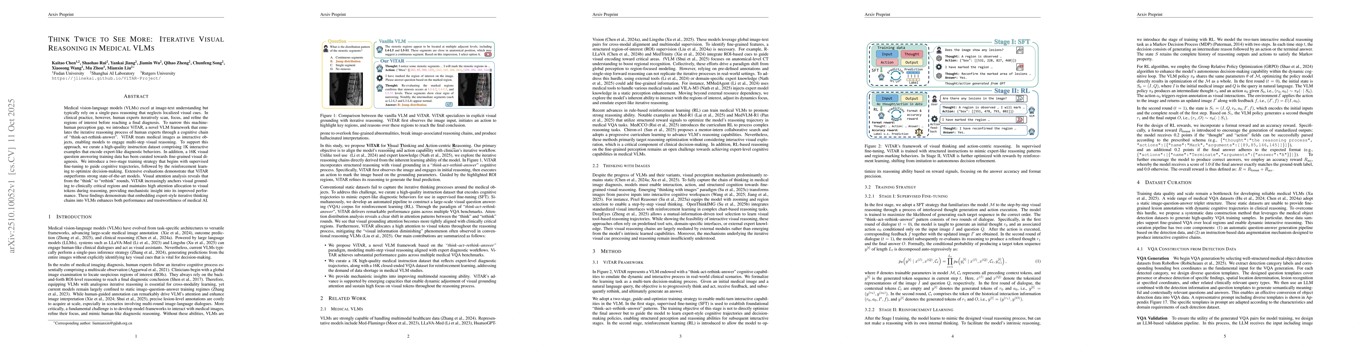 Thumbnail for Think Twice to See More: Iterative Visual Reasoning in Medical VLMs