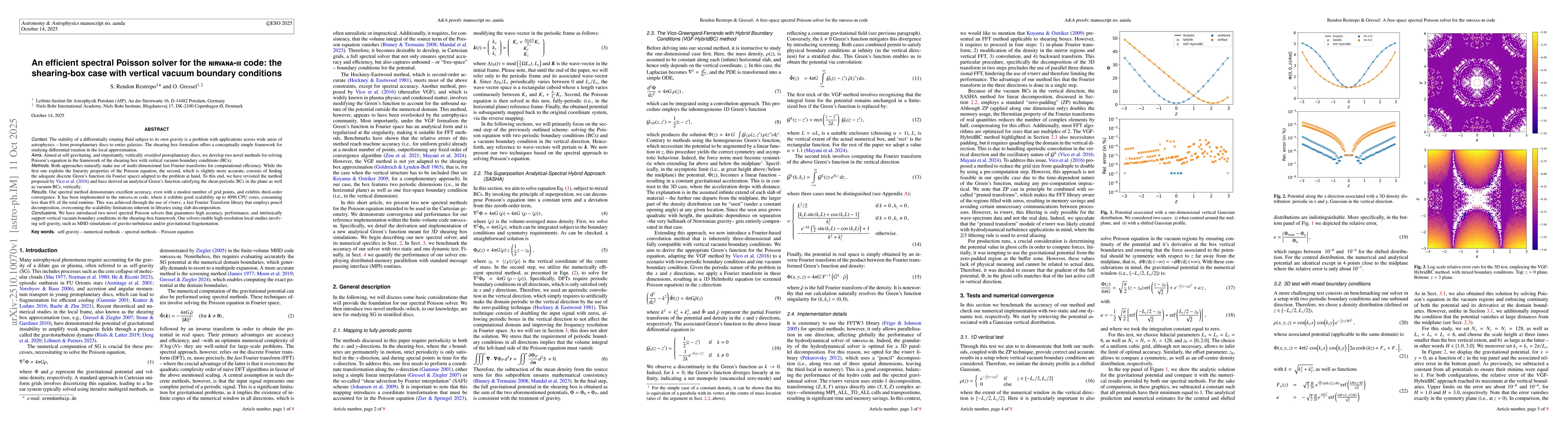 Thumbnail for An efficient spectral Poisson solver for the nirvana-III code: the
  shearing-box case with vertical vacuum boundary conditions