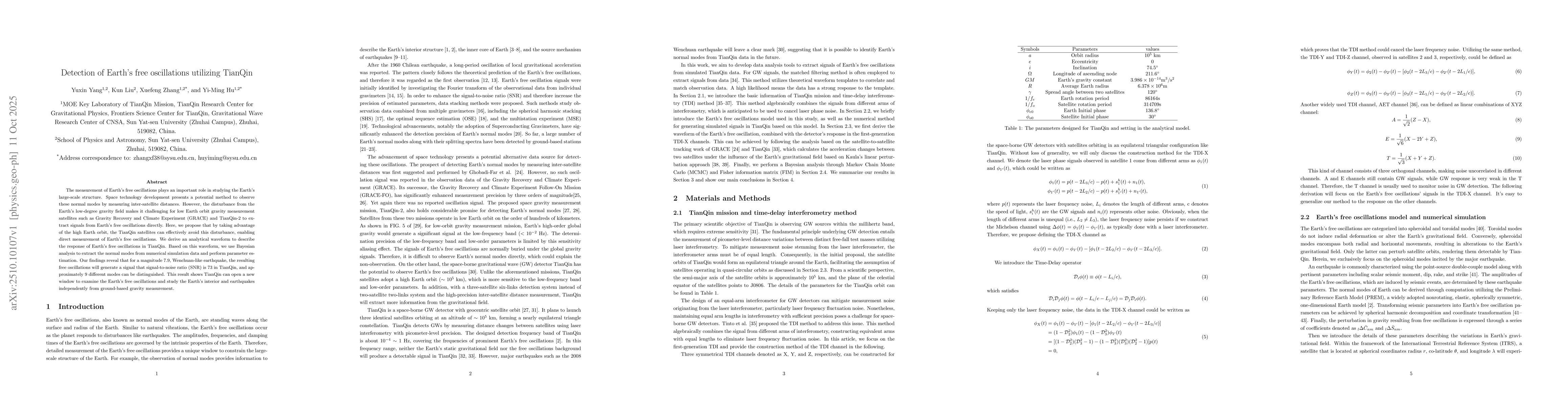 Thumbnail for Detection of Earth's free oscillations utilizing TianQin