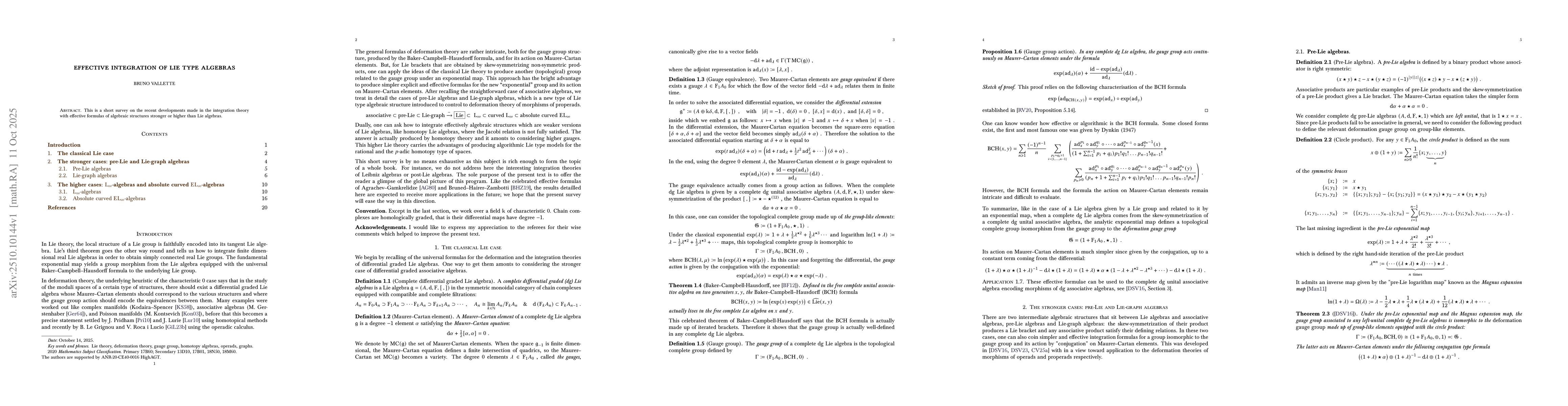 Thumbnail for Effective integration of Lie type algebras