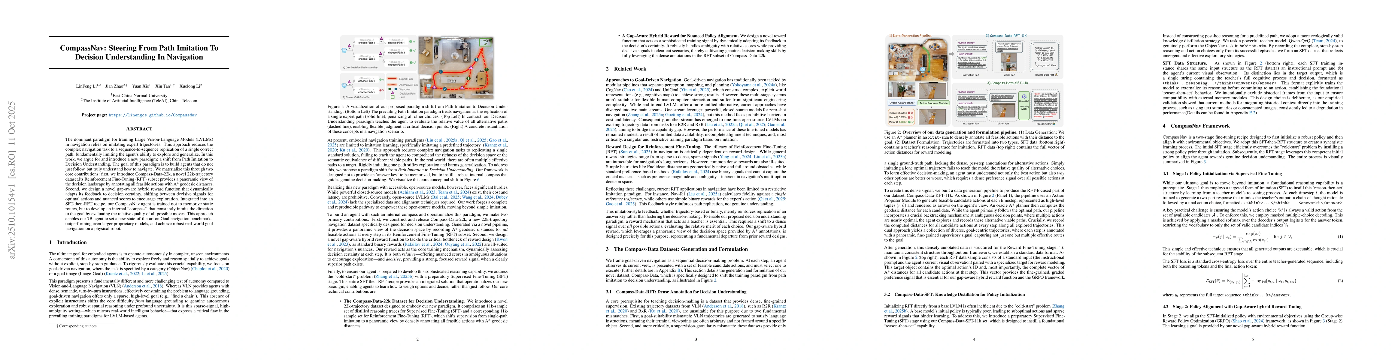 Thumbnail for CompassNav: Steering From Path Imitation To Decision Understanding In
  Navigation