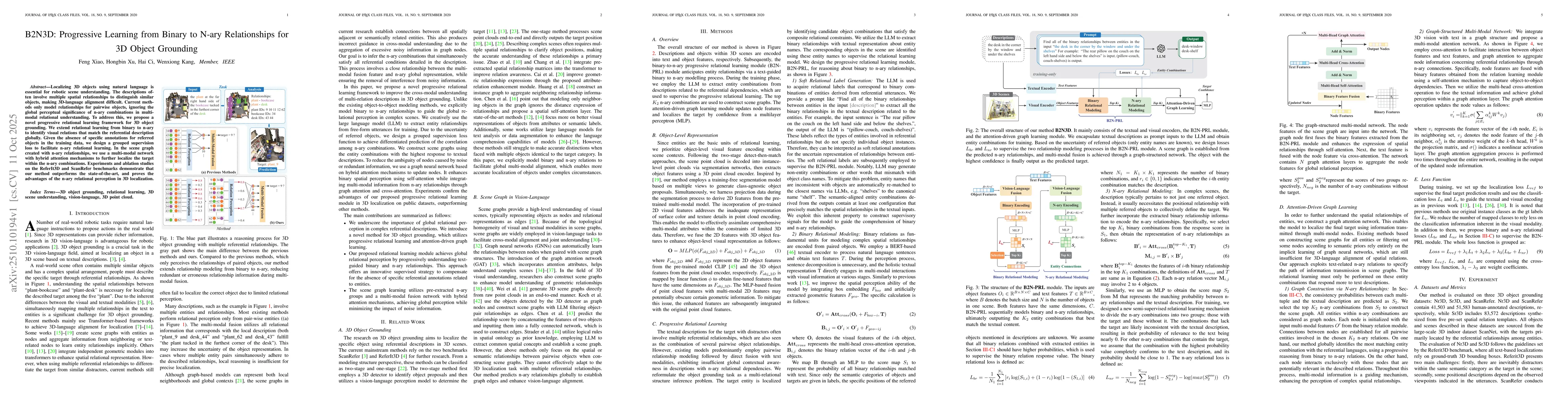 Thumbnail for B2N3D: Progressive Learning from Binary to N-ary Relationships for 3D
  Object Grounding