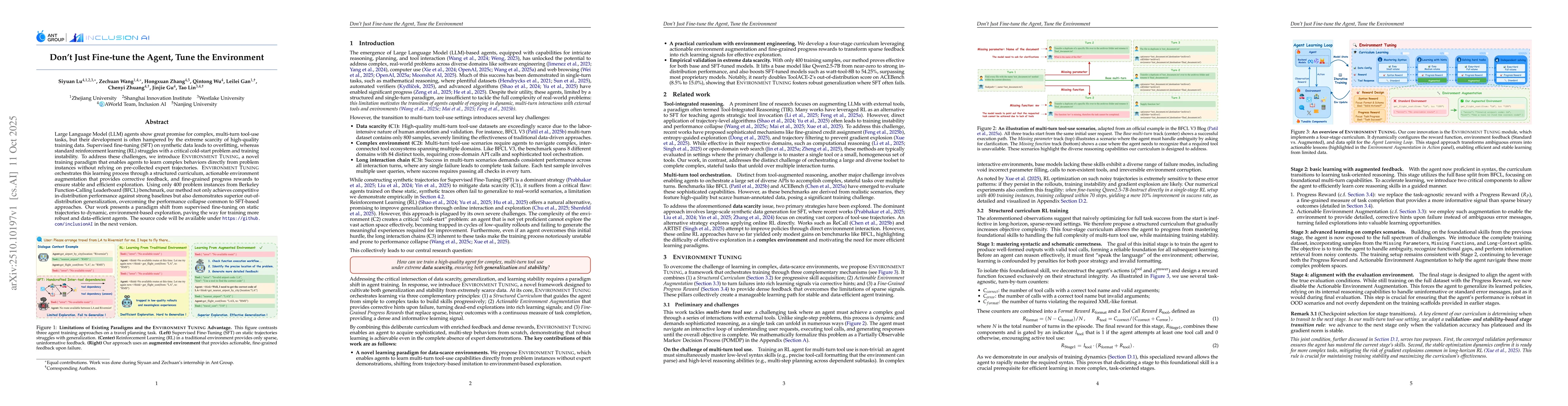 Thumbnail for Don't Just Fine-tune the Agent, Tune the Environment