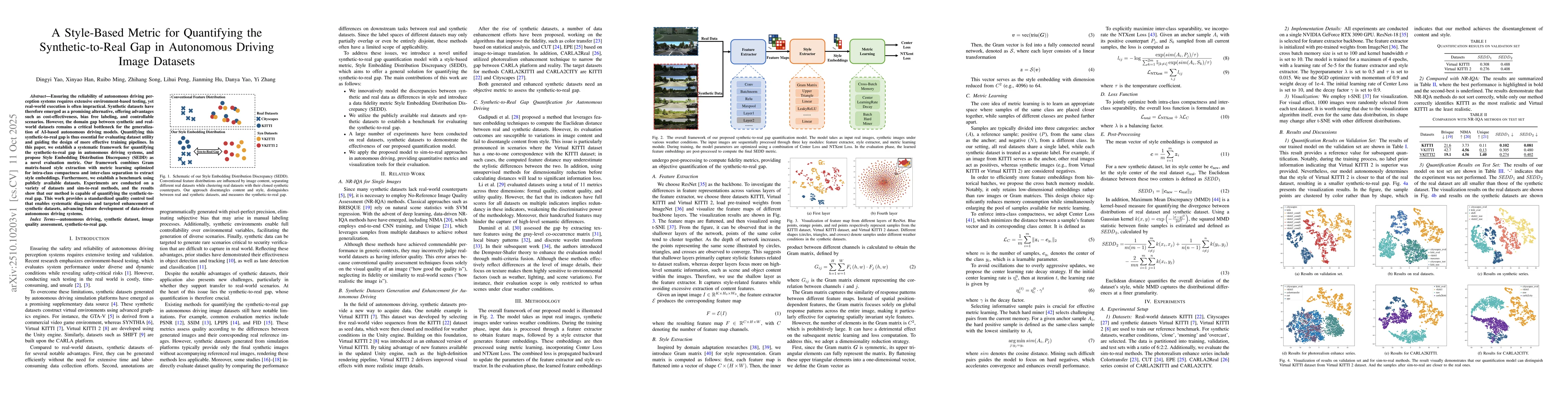 Thumbnail for A Style-Based Metric for Quantifying the Synthetic-to-Real Gap in
  Autonomous Driving Image Datasets