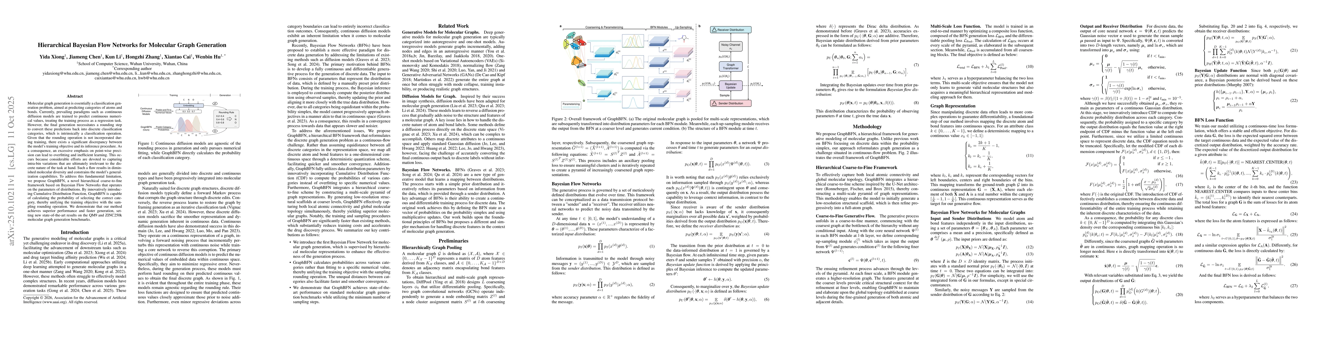 Thumbnail for Hierarchical Bayesian Flow Networks for Molecular Graph Generation