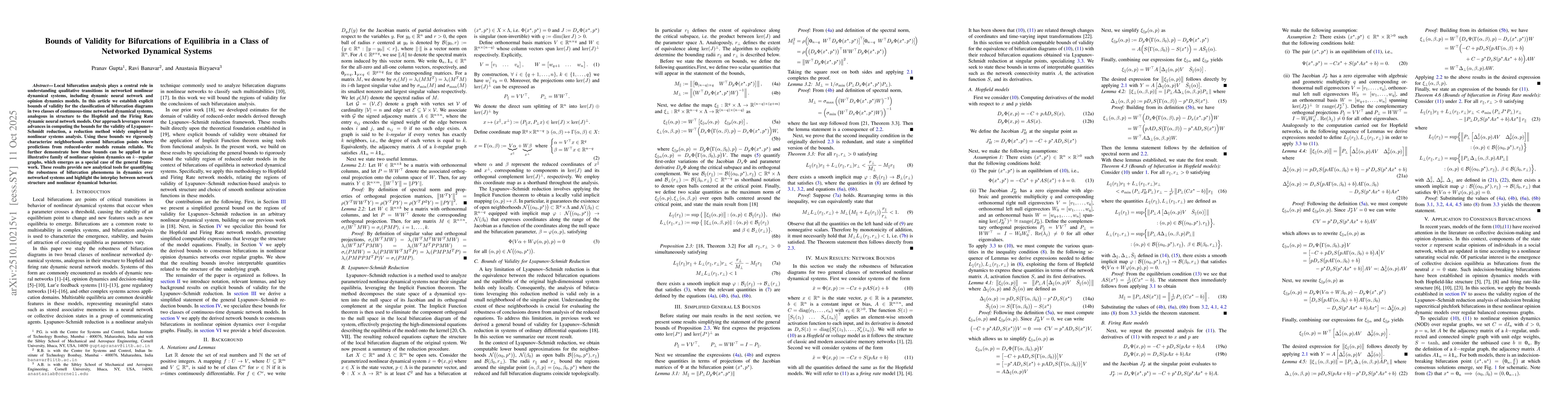 Thumbnail for Bounds of Validity for Bifurcations of Equilibria in a Class of
  Networked Dynamical Systems