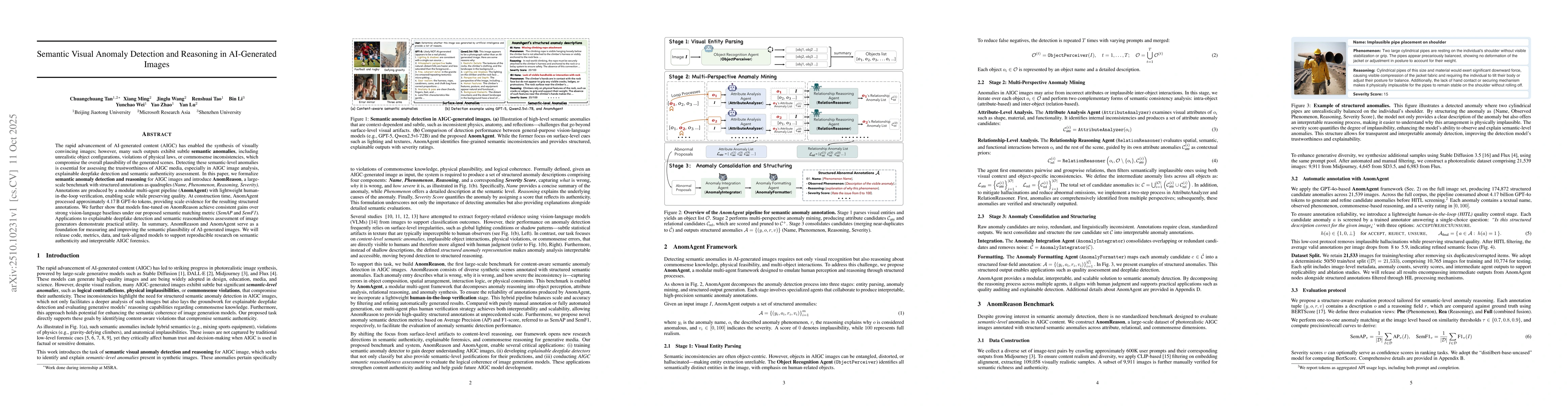 Thumbnail for Semantic Visual Anomaly Detection and Reasoning in AI-Generated Images