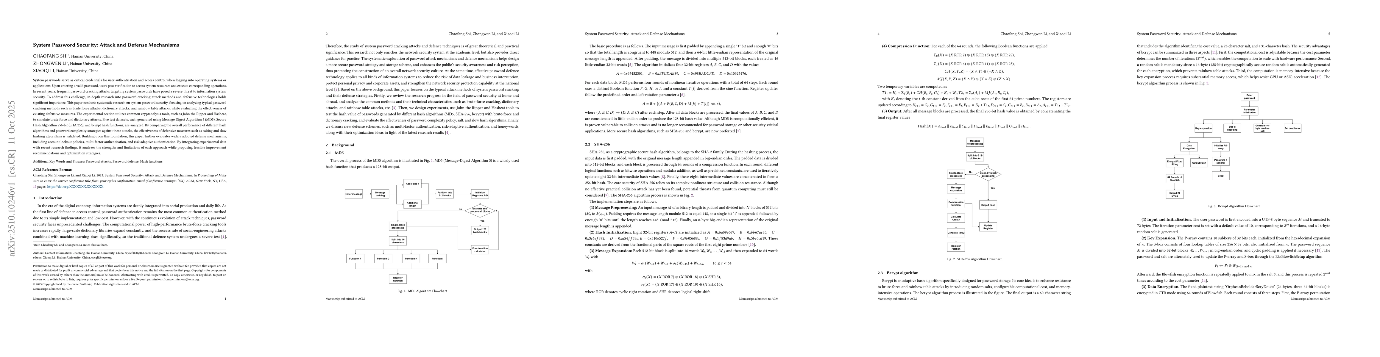 Thumbnail for System Password Security: Attack and Defense Mechanisms