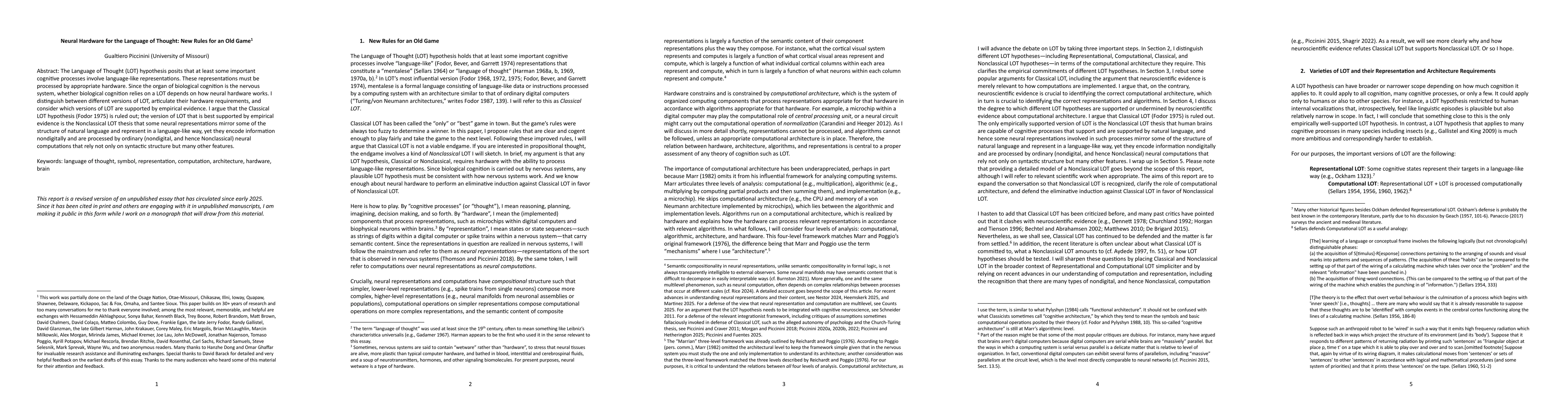 Thumbnail for Neural Hardware for the Language of Thought: New Rules for an Old Game