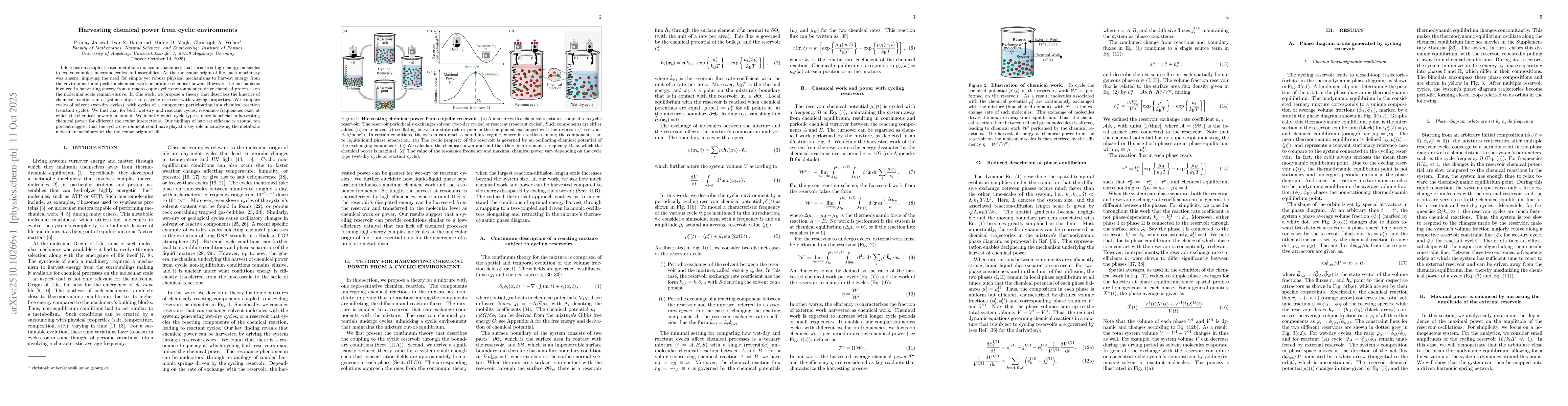 Thumbnail for Harvesting chemical power from cyclic environments