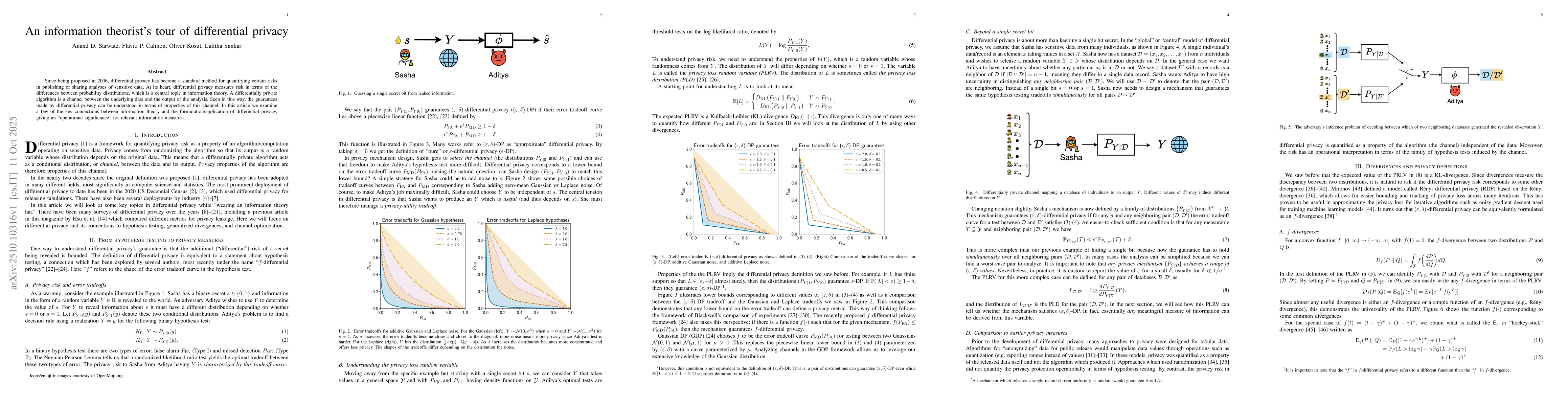 Thumbnail for An information theorist's tour of differential privacy