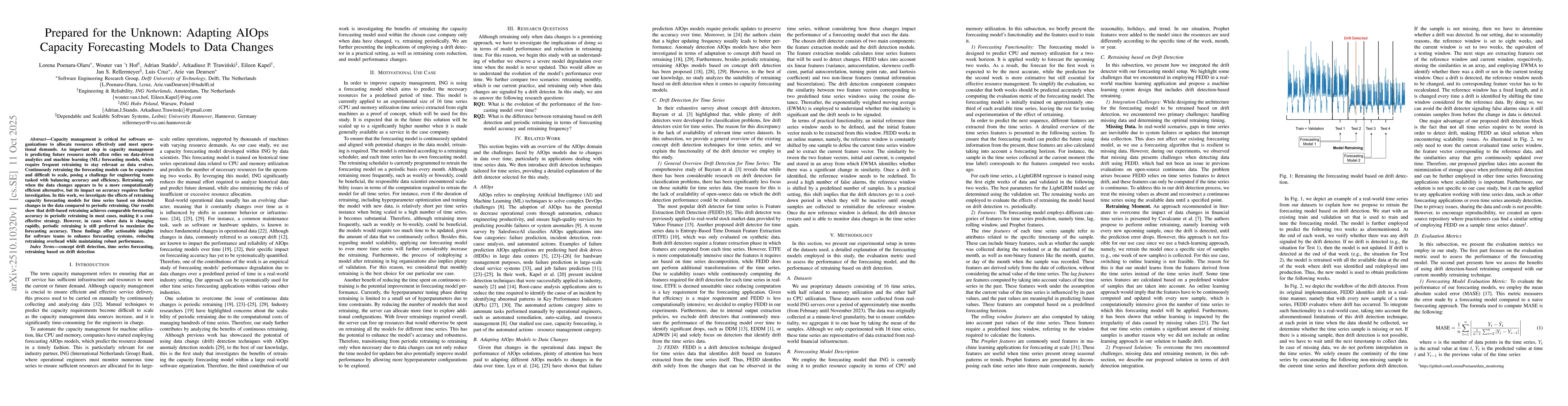 Thumbnail for Prepared for the Unknown: Adapting AIOps Capacity Forecasting Models to
  Data Changes