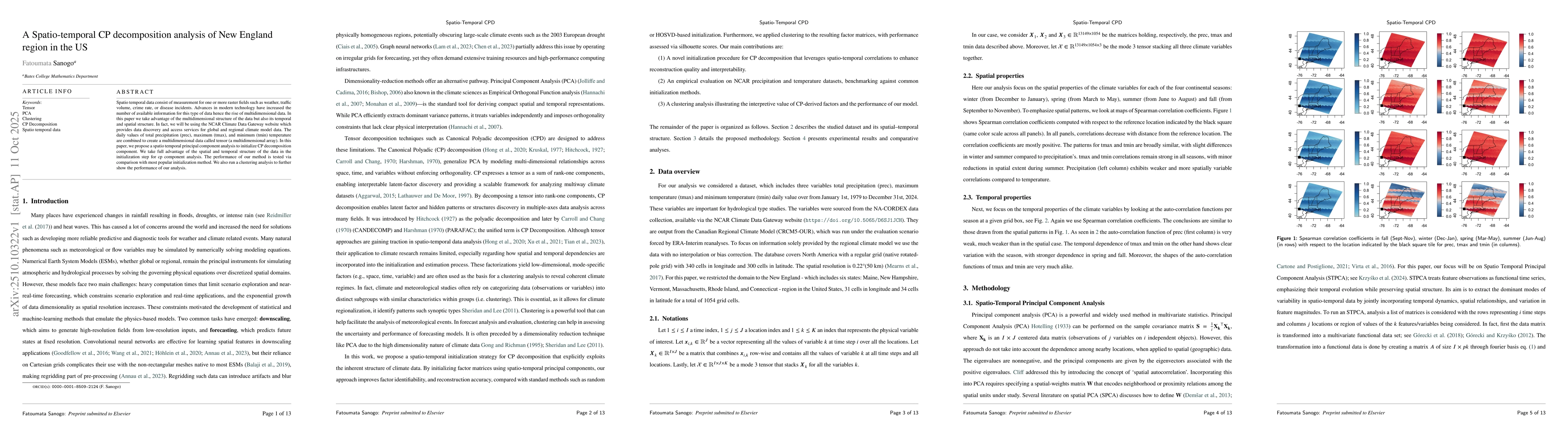 Thumbnail for A Spatio-temporal CP decomposition analysis of New England region in the
  US