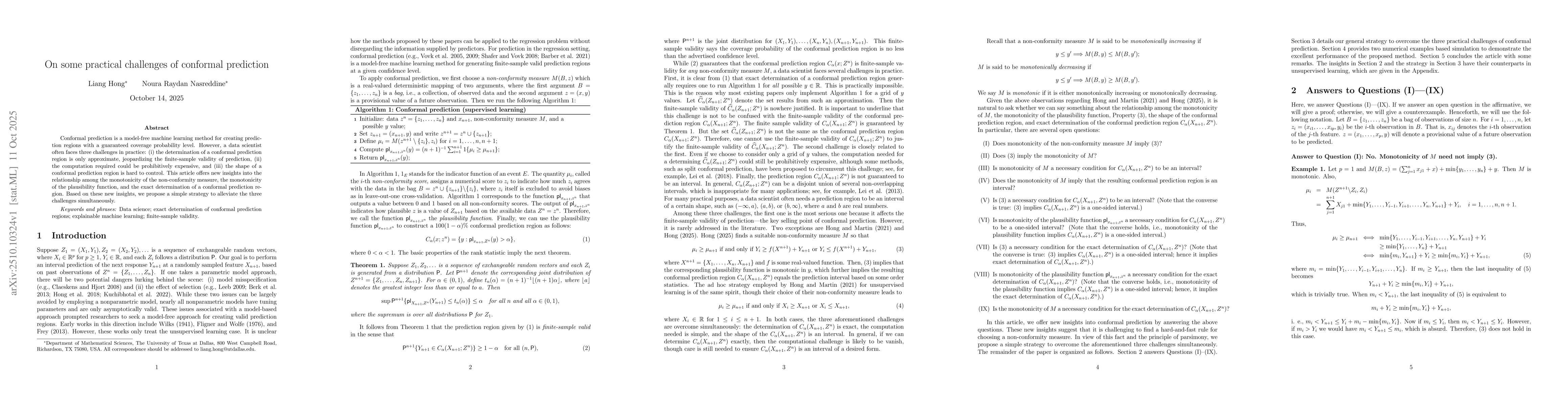Thumbnail for On some practical challenges of conformal prediction