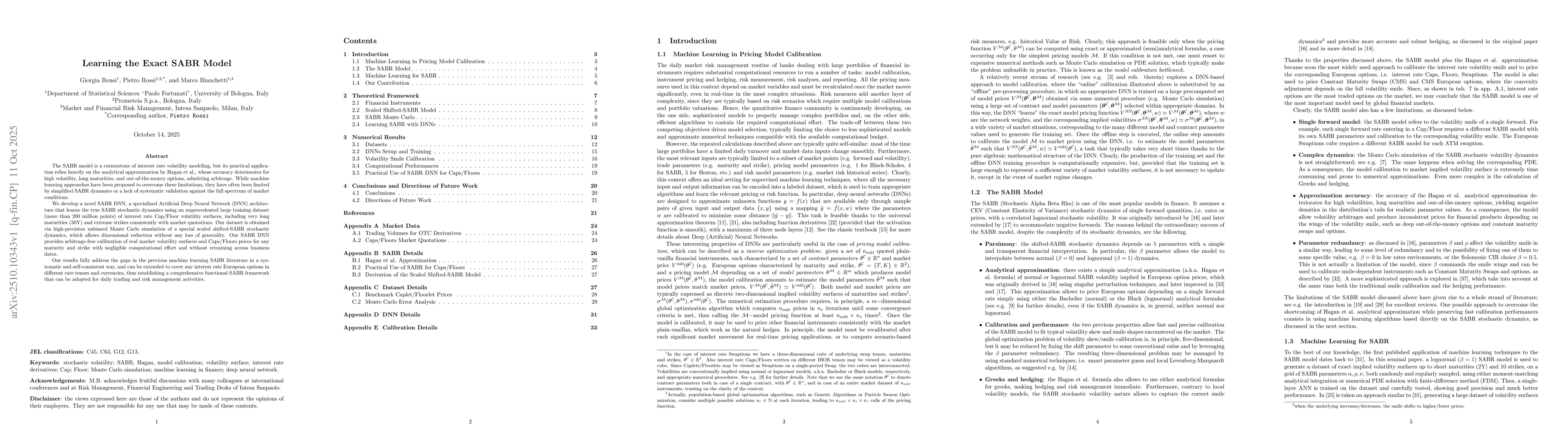 Thumbnail for Learning the Exact SABR Model