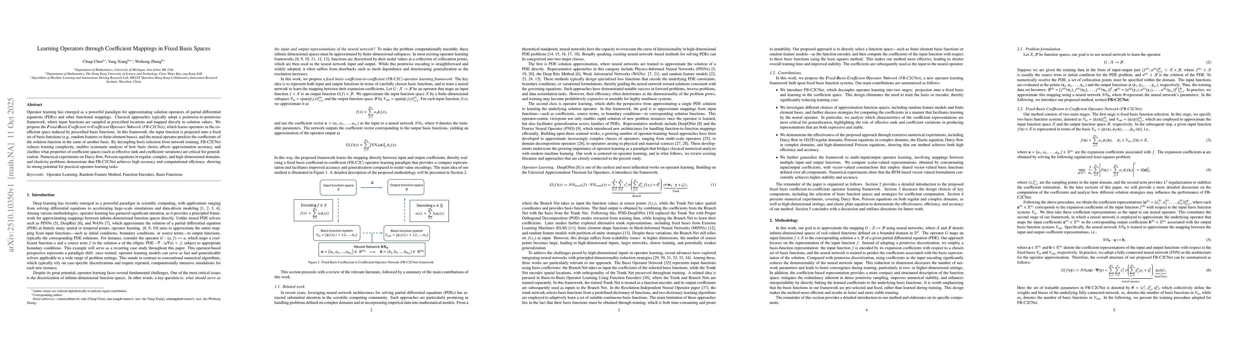 Thumbnail for Learning Operators through Coefficient Mappings in Fixed Basis Spaces