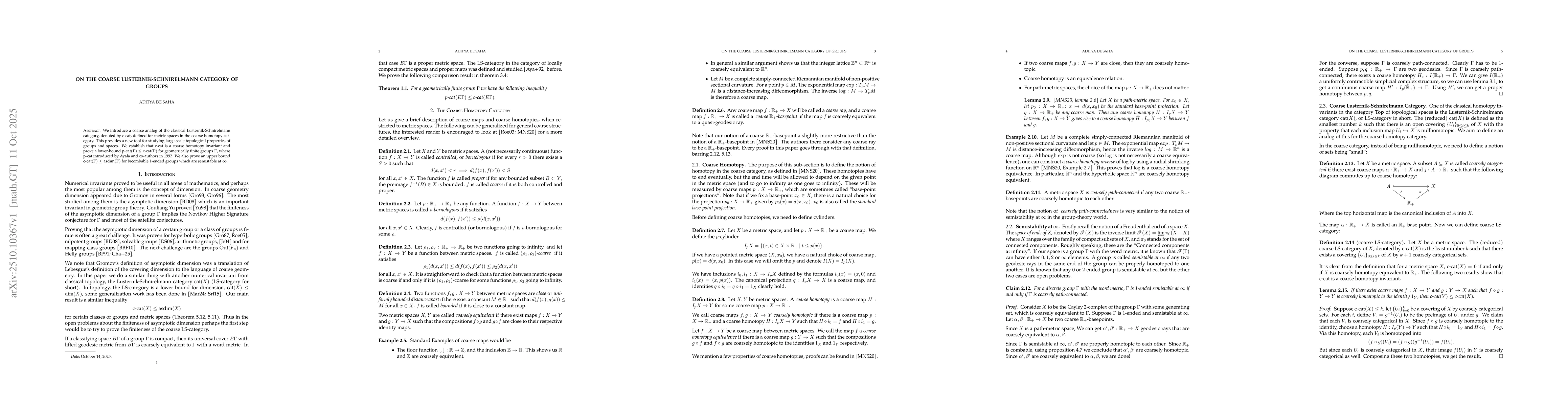 Thumbnail for On the Coarse Lusternik-Schnirelmann Category of Groups