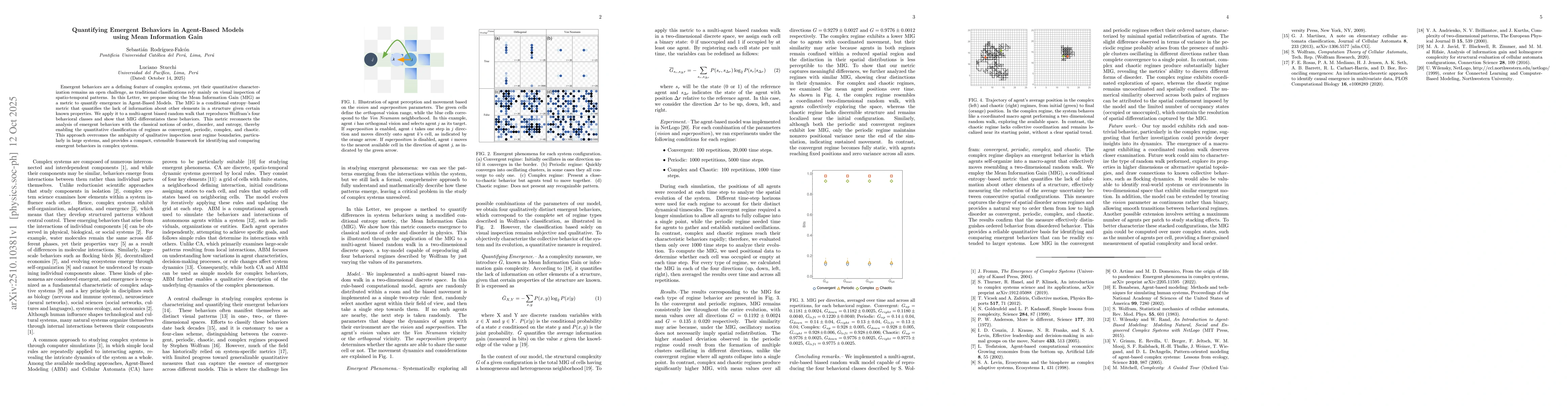 Thumbnail for Quantifying Emergent Behaviors in Agent-Based Models using Mean
  Information Gain