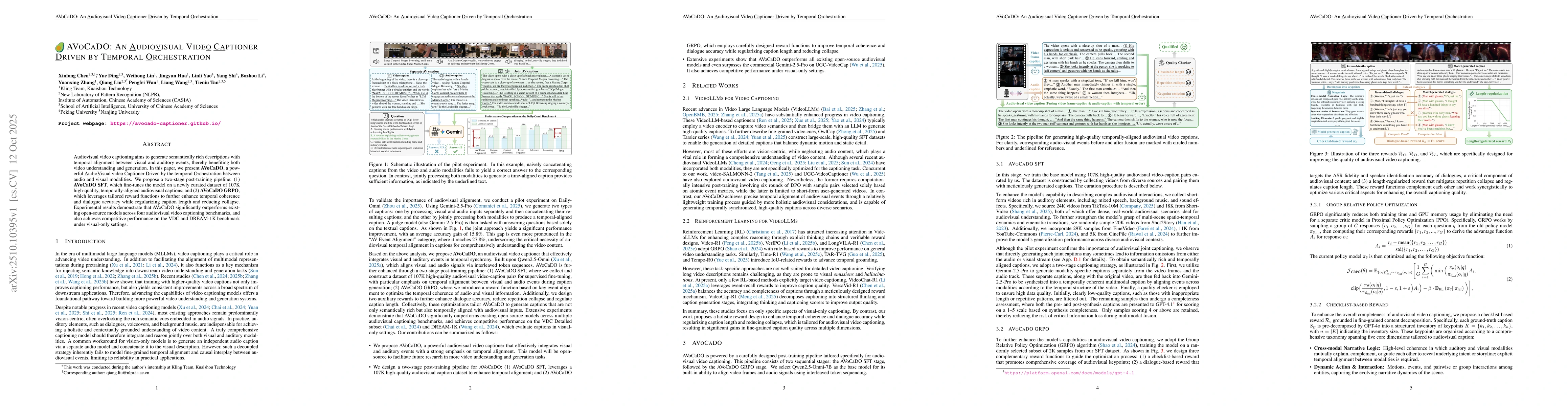 Thumbnail for AVoCaDO: An Audiovisual Video Captioner Driven by Temporal Orchestration