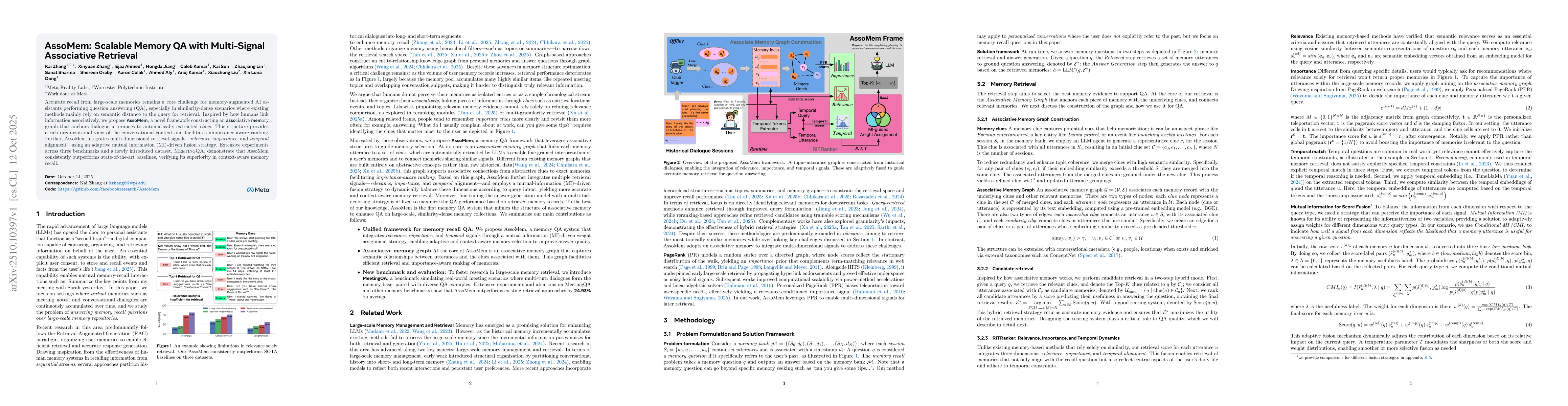 Thumbnail for AssoMem: Scalable Memory QA with Multi-Signal Associative Retrieval