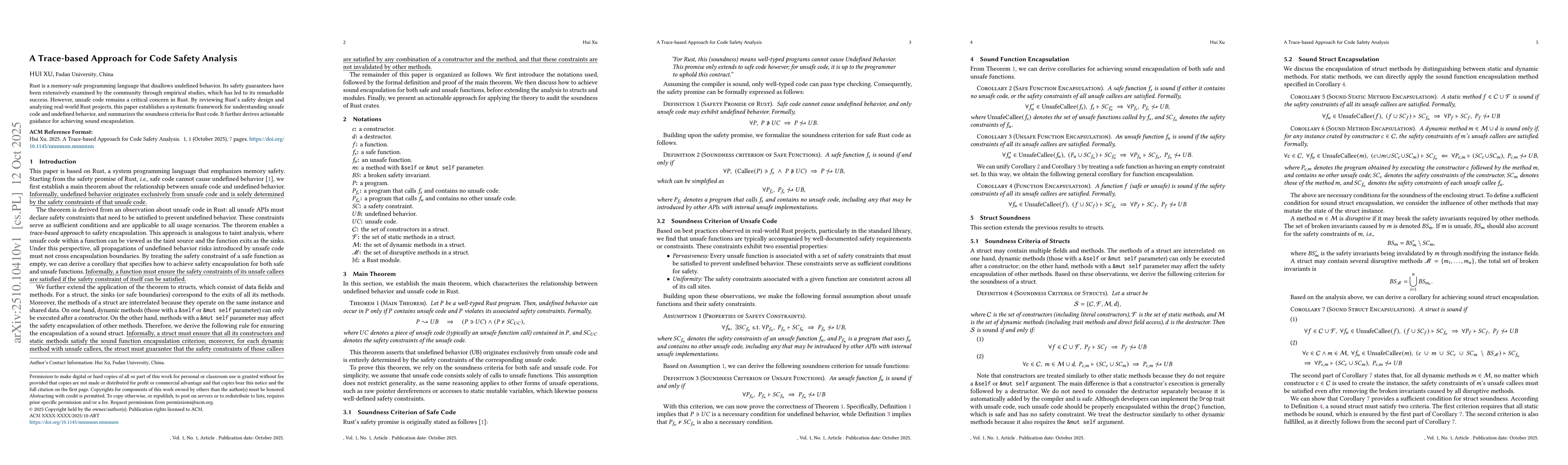 Thumbnail for A Trace-based Approach for Code Safety Analysis