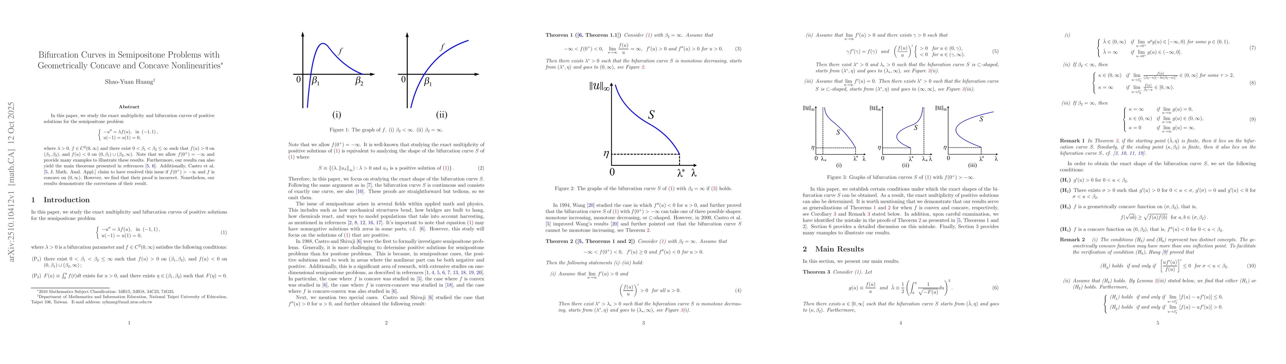 Thumbnail for Bifurcation Curves in Semipositone Problems with Geometrically Concave
  and Concave Nonlinearities